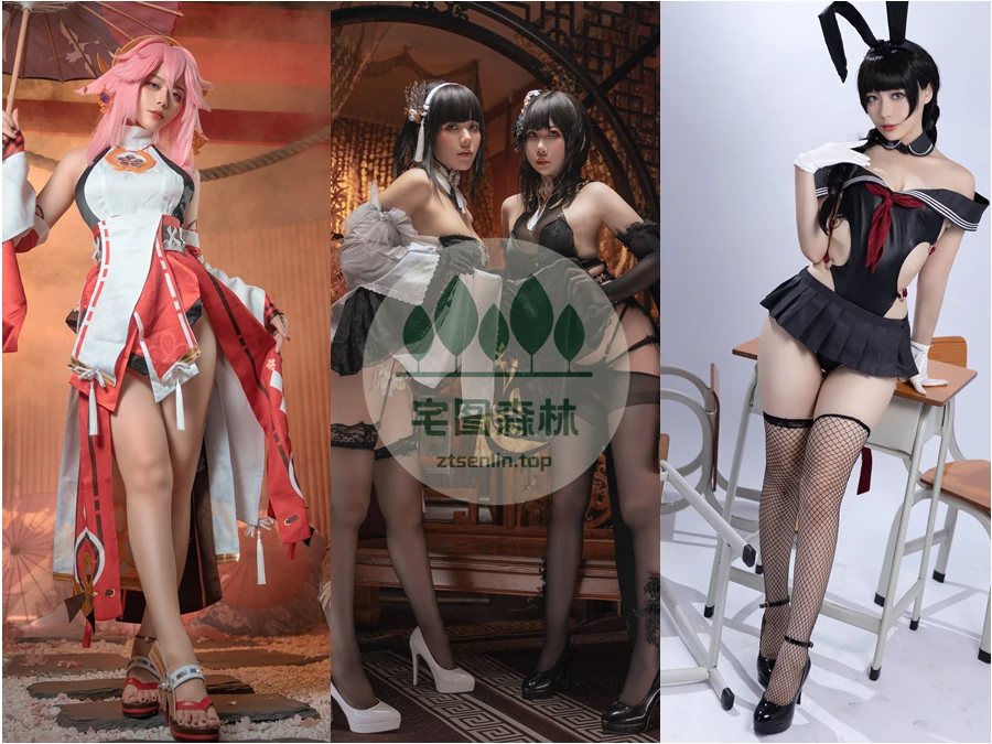 尺度coser九言(阿九从不咕咕)写真合集下载&汇总：纤尘不染轻盈体[105套-40.5G]-第1张-宅图森林写真资源合集下载