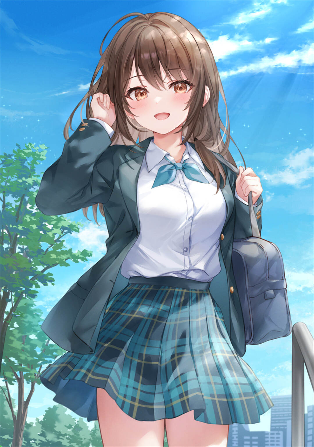 白色连衣裙和JK少女喜欢哪个？ 画师ひげ猫的插画作品-cosers写真次元网
