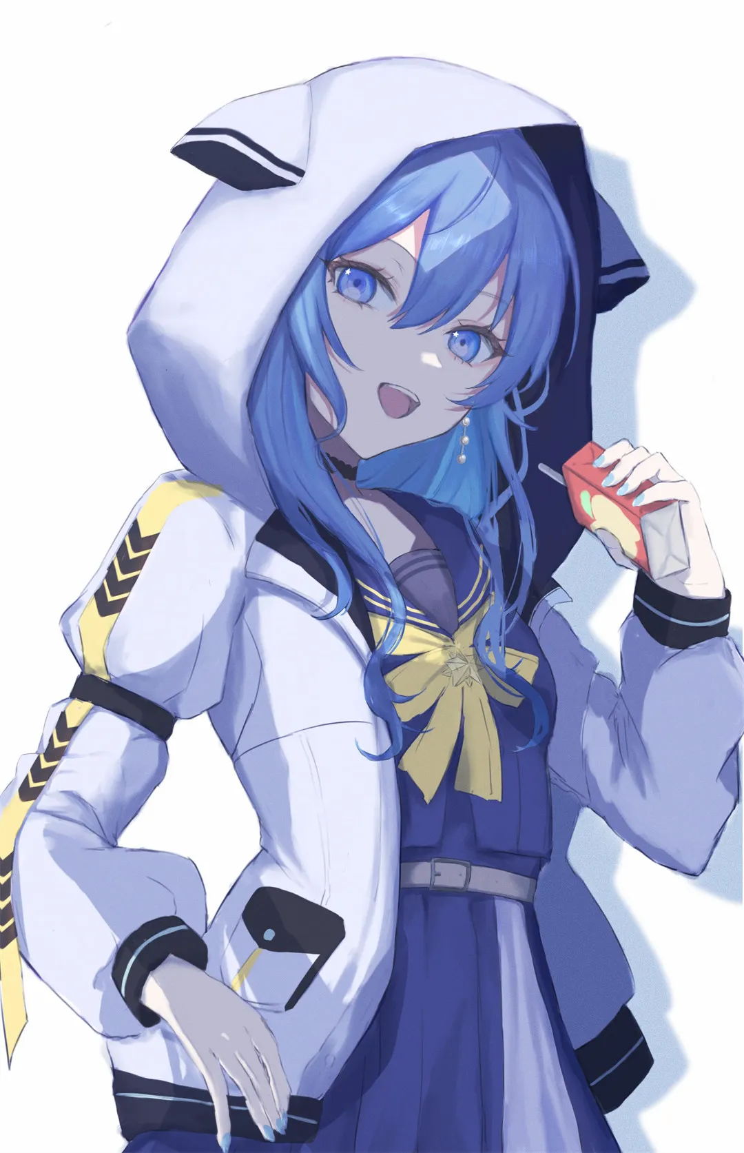 你喜欢蓝色头发美少女吗？