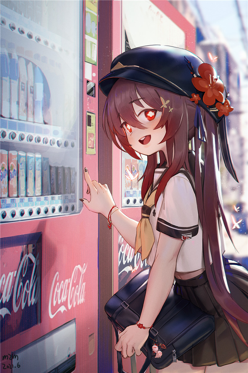 原神胡桃4K8K超清壁纸立绘p站pixiv原画插画海报画集