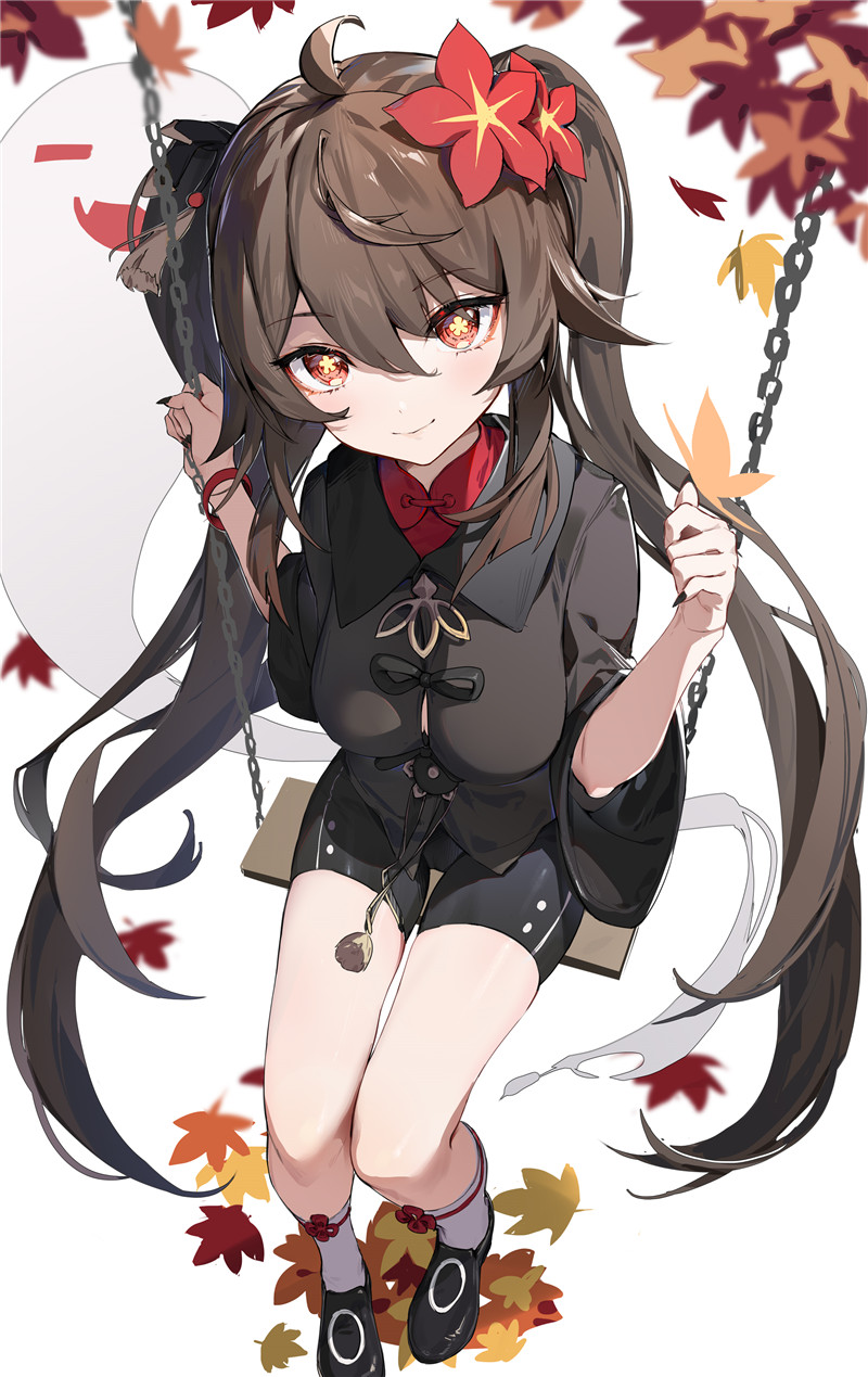 原神胡桃4K8K超清壁纸立绘p站pixiv原画插画海报画集-cosers写真次元网