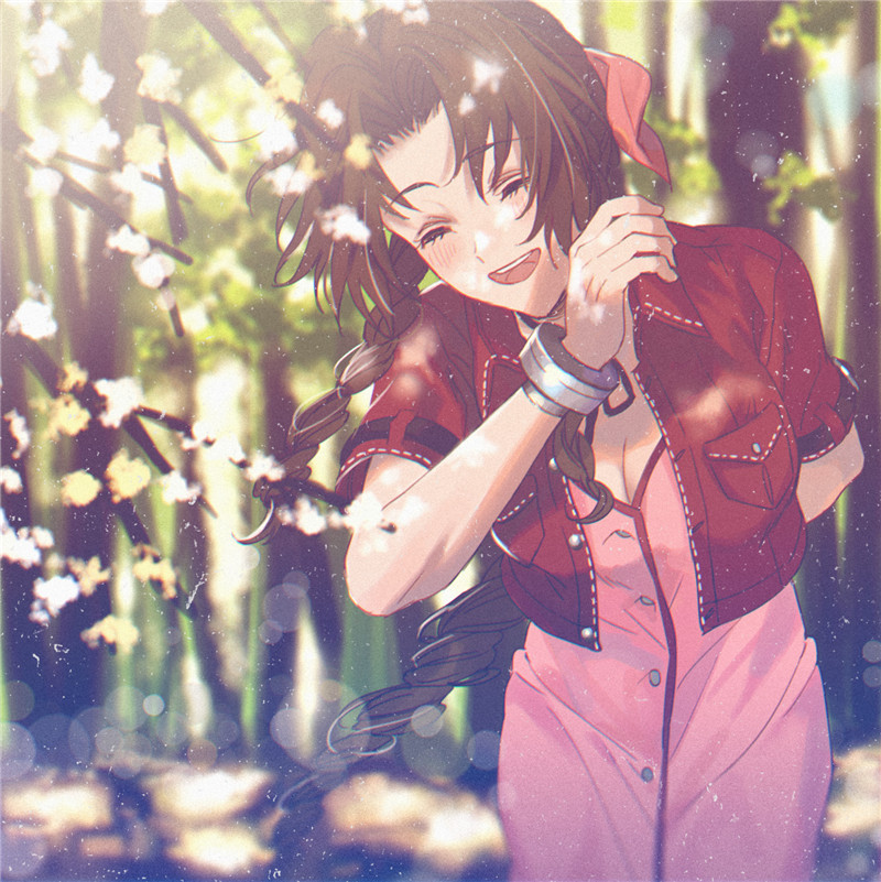 艾瑞丝(最终幻想7)壁纸图包原画插画素材P站同人图合集