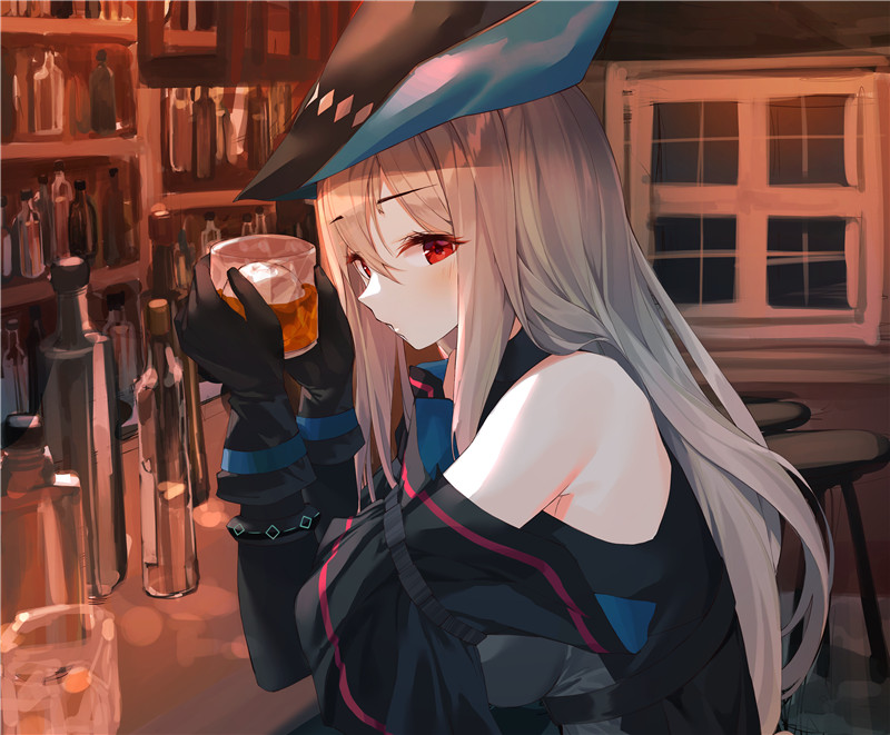 明日方舟斯卡蒂壁纸图包原画插画素材P站同人图合集