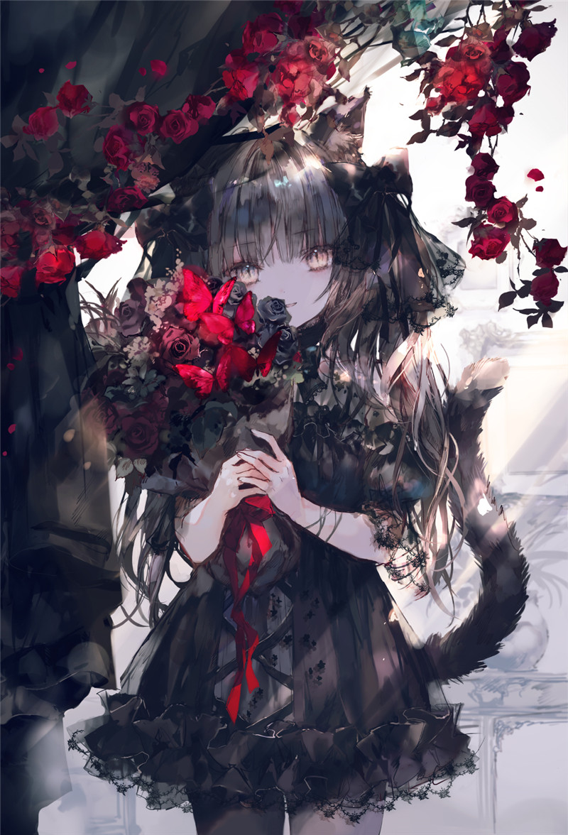 动漫二次元插画哥特式服装暗黑少女图集原画插画-cosers写真次元网