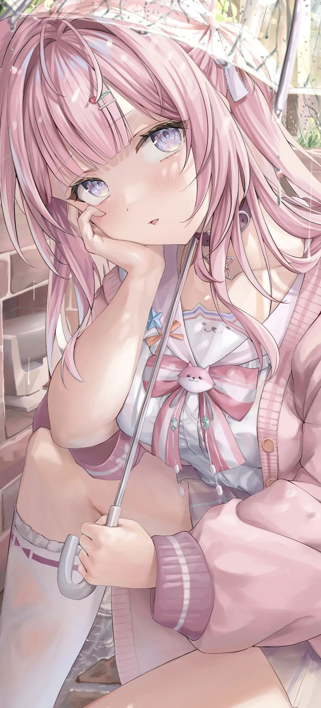 动漫壁纸 | 阳光把树叶晒成半透明的翡翠，蝉鸣在枝头沸腾