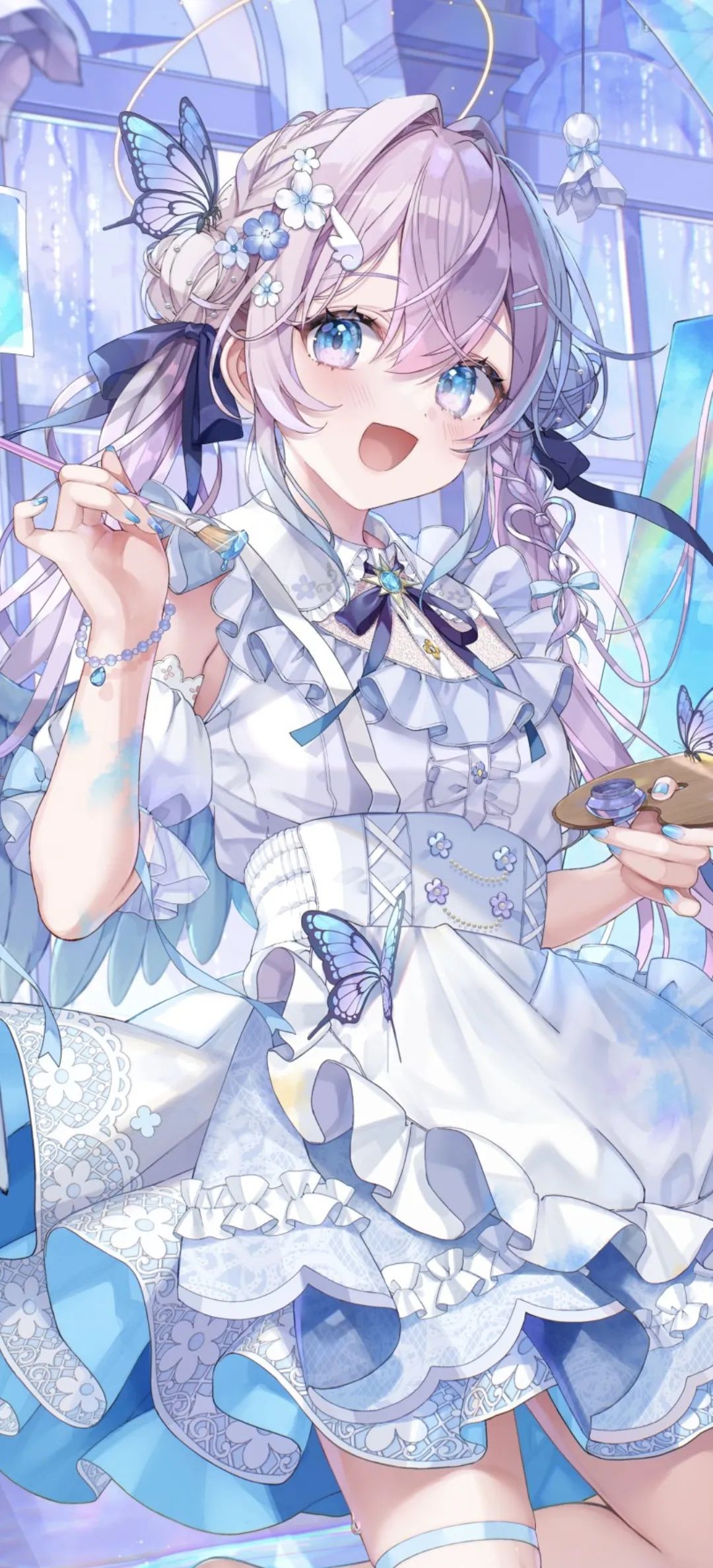 动漫壁纸 | 阳光把树叶晒成半透明的翡翠，蝉鸣在枝头沸腾