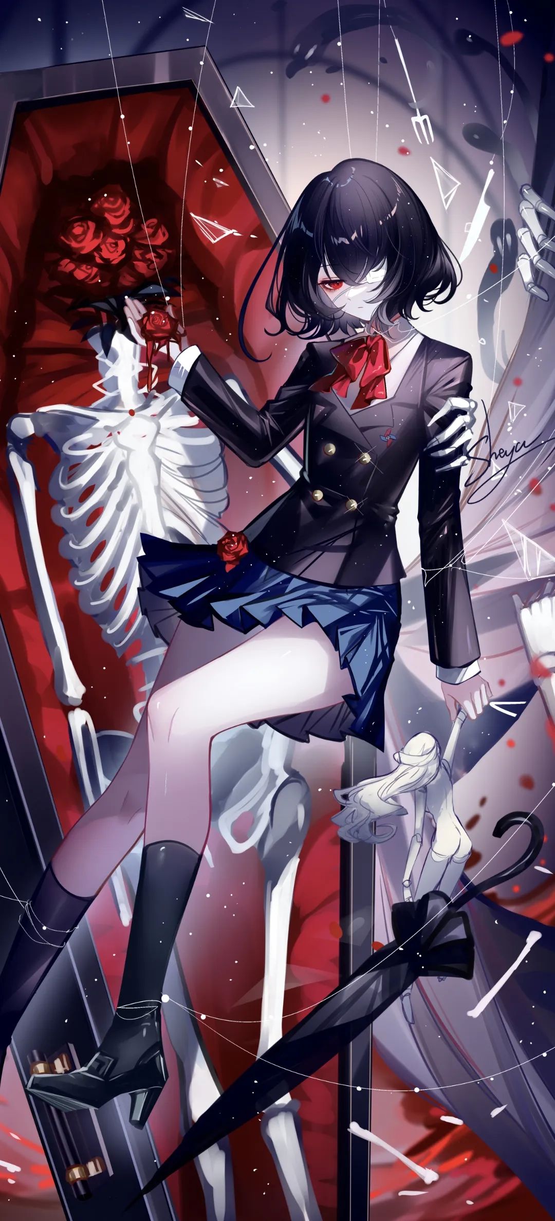 动漫壁纸 | 竹席吸走后背的燥热，梦里飘来茉莉的香